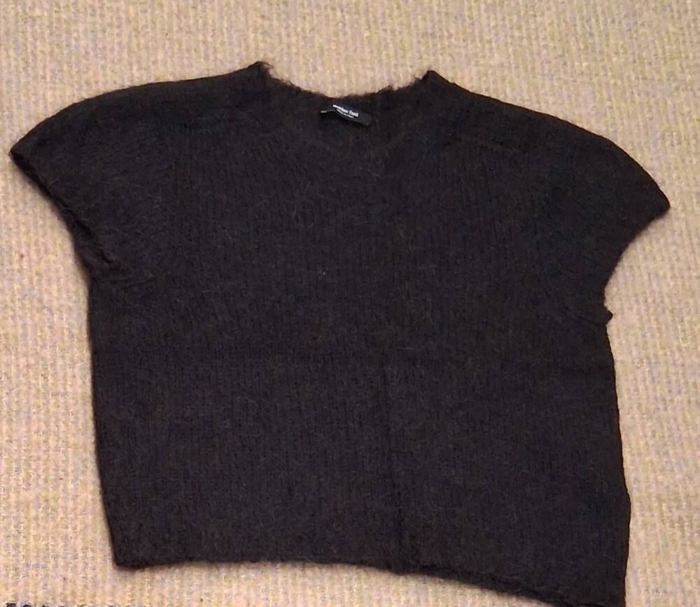 Massimo dutti womens small alpaca sweater boxy dark brown